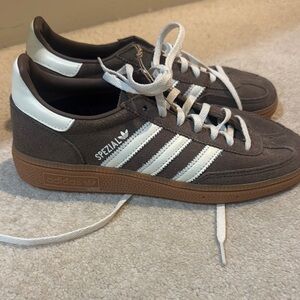 Adidas Spezial Brown and White Athletic Shoes